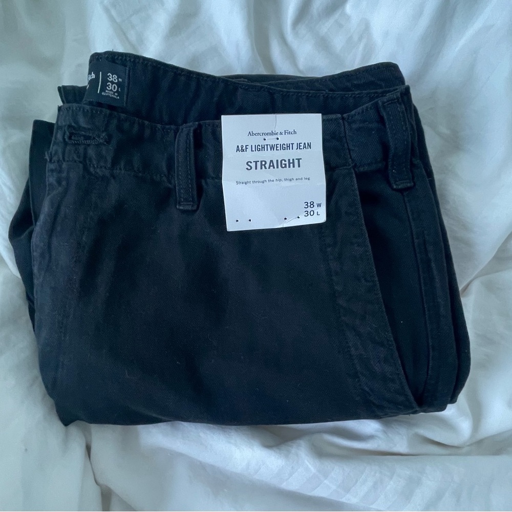 Abercrombie & Fitch Black Straight Jeans Lightweight Style